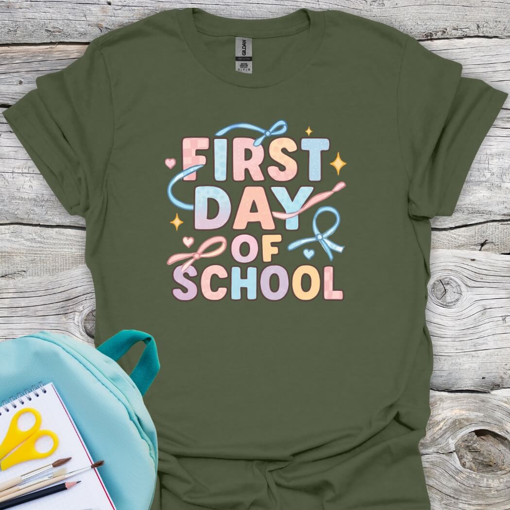 First day of school military shirt