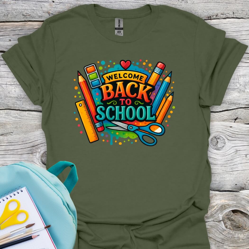 Back to school colorfull military shirt