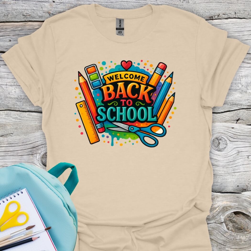 Back to school colorfull sand shirt