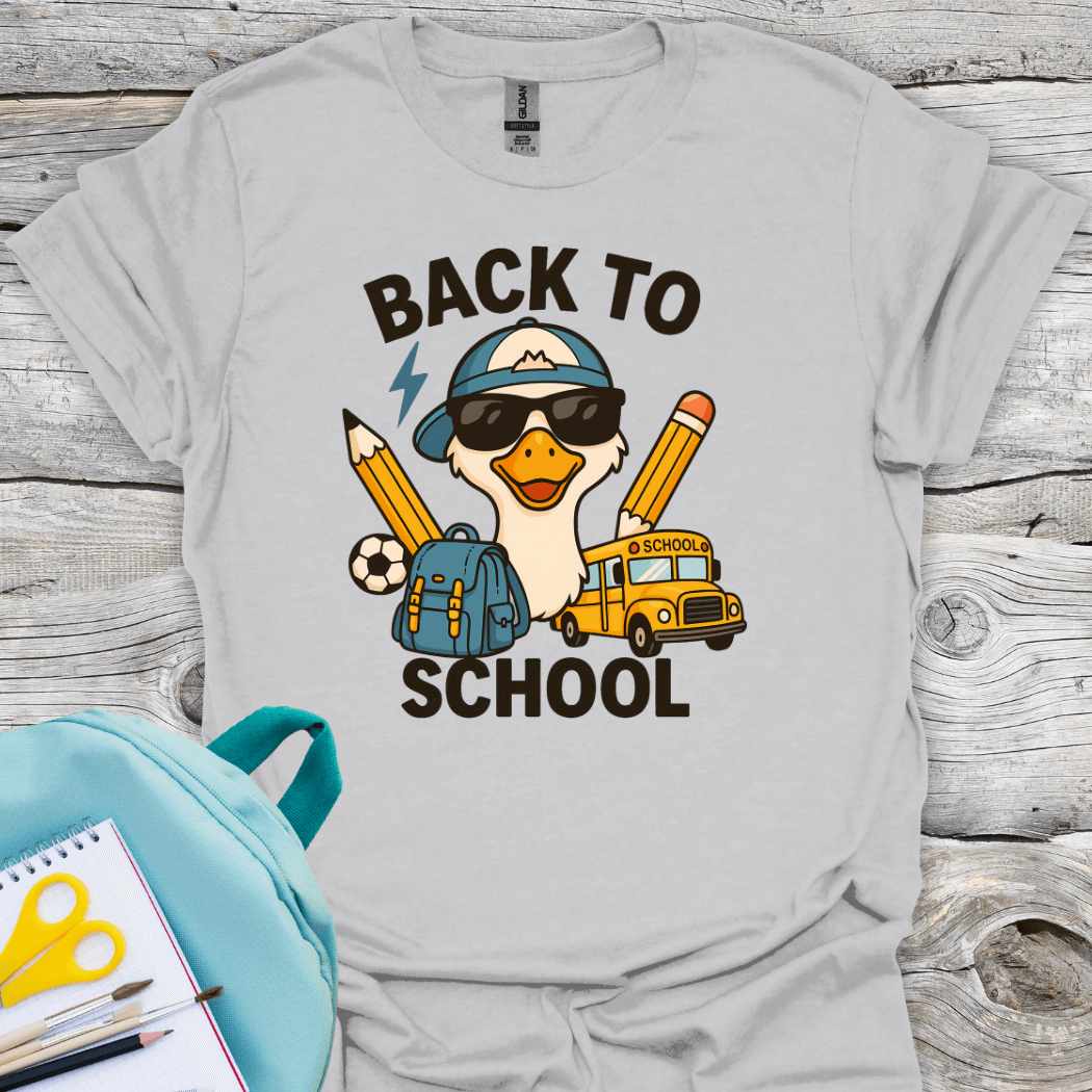 Back to school goose grey tee