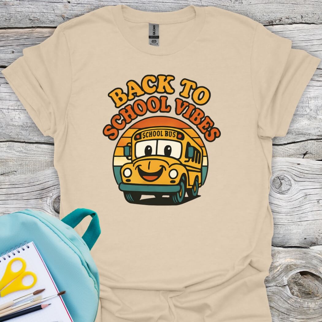 Back to school vibes tee sand