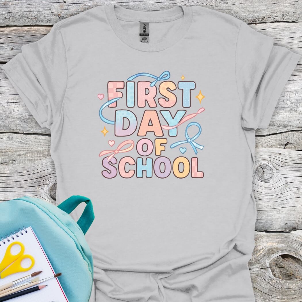 First day of school grey shirt