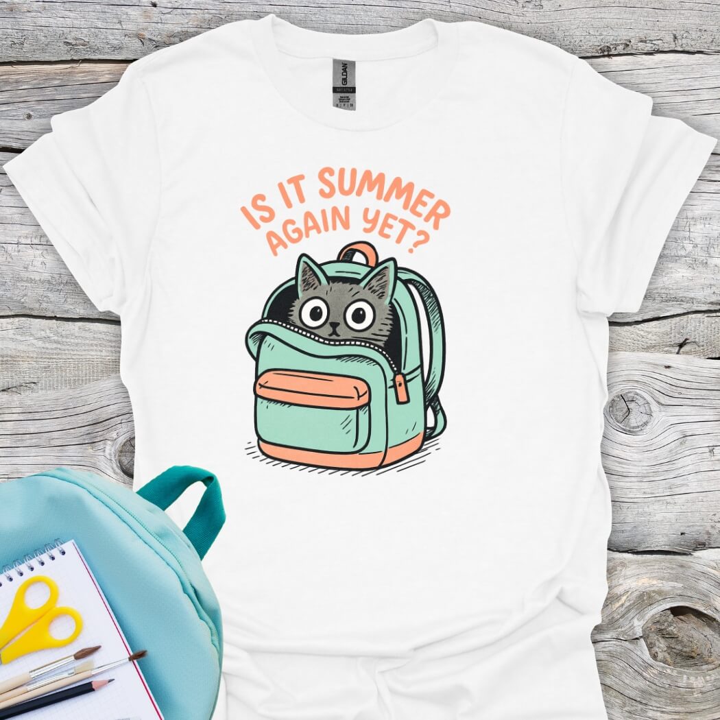 Is it sommer again yet back to school tee white