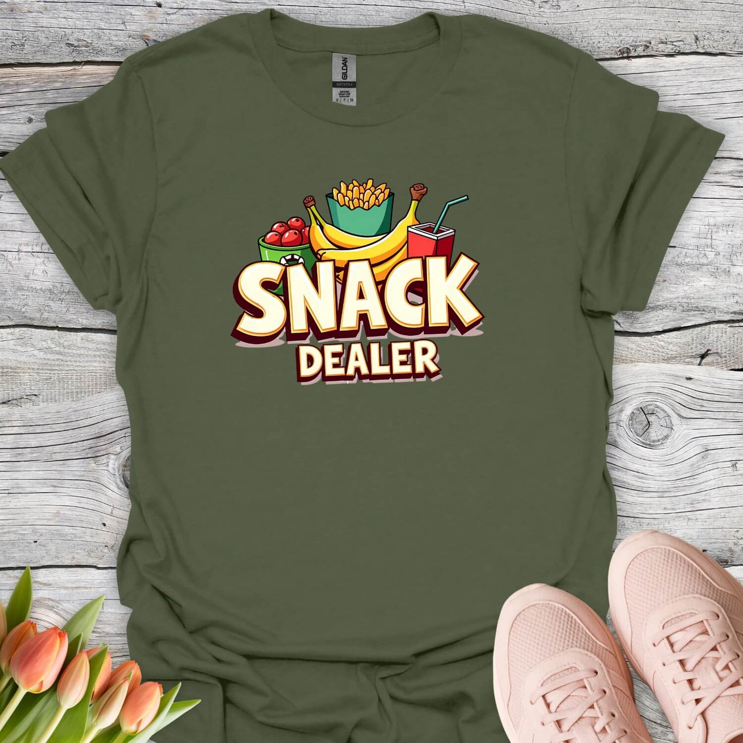 Snack dealer funny military
tee