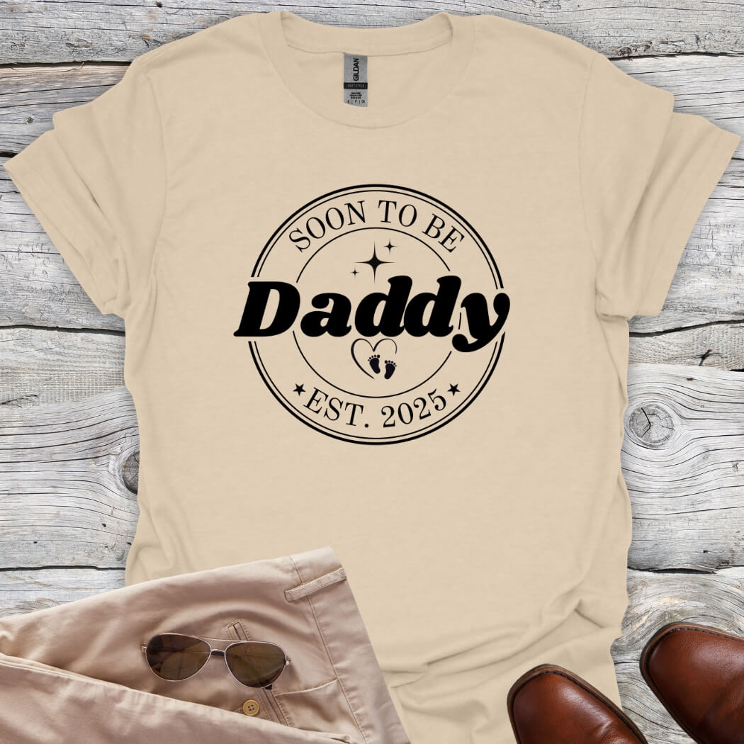 Soon to be daddy sand tee