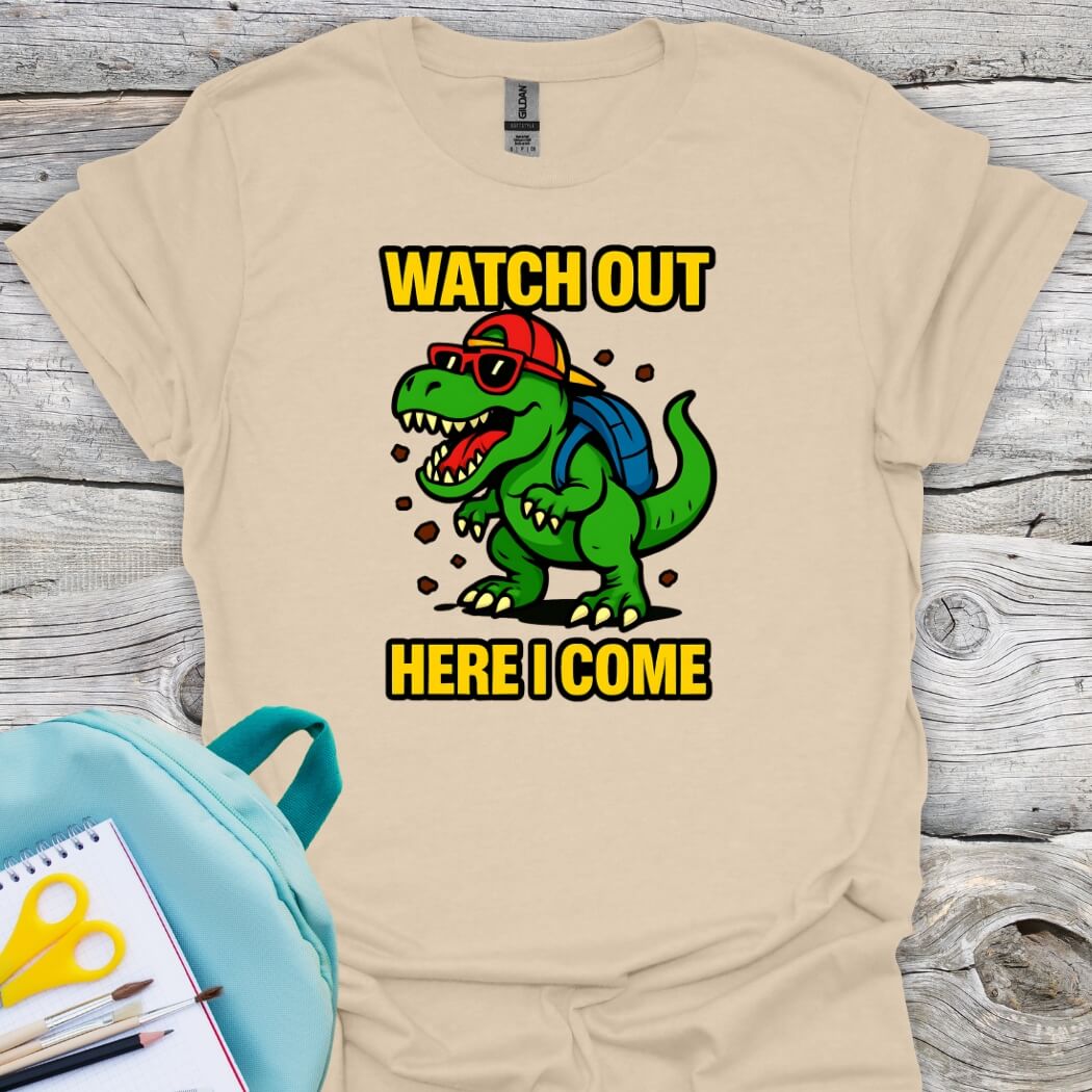 Watch out here I come back to school sand youth shirt